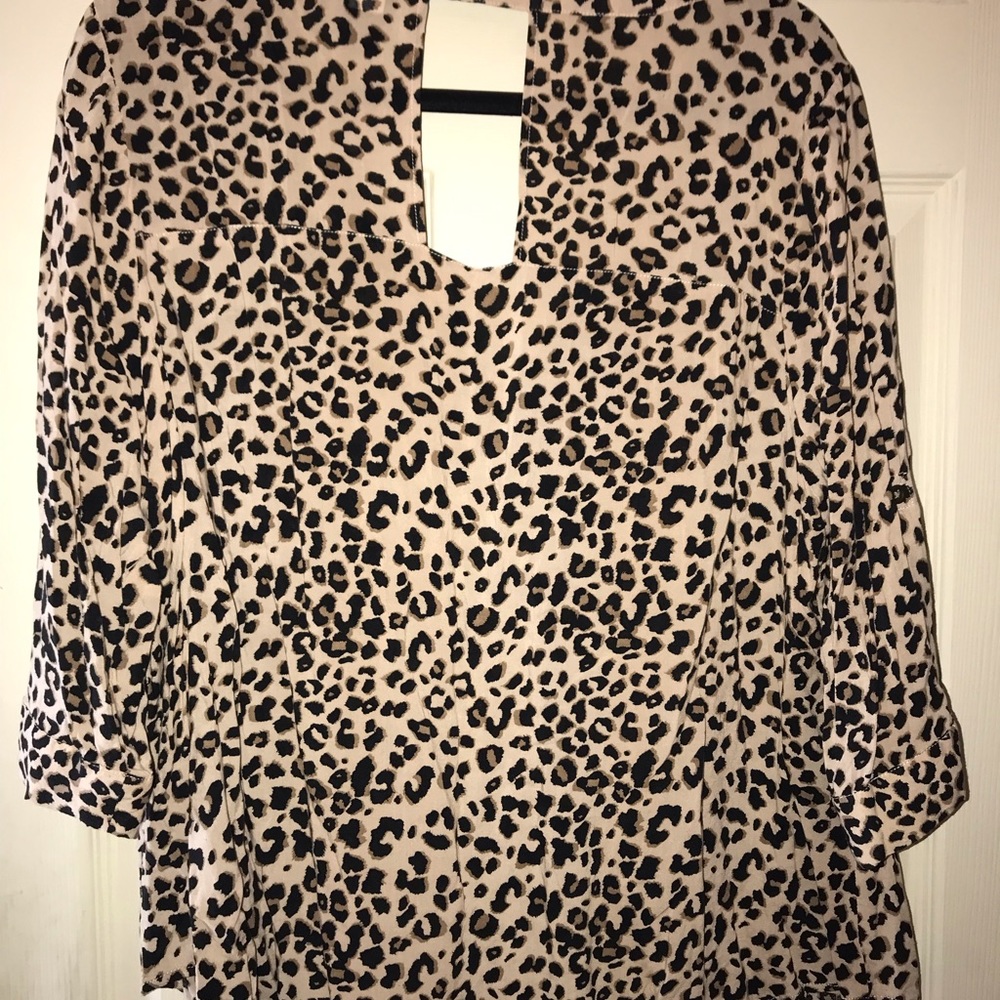 Cheetah 3/4 sleeve top